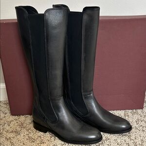 Wolverine Black Over-the-Knee Leather Riding Boots
